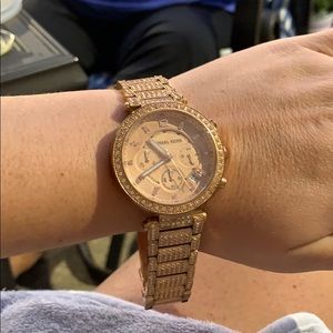 Michael Kors Rose Gold CZ watch
